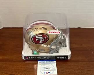 Authenticated Brock Purdy Signed San Francisco 49ers Mini Riddell Helmet