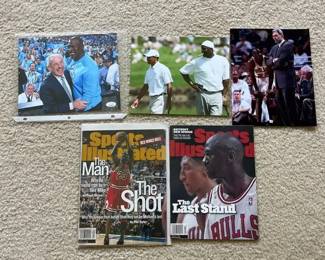 Michael Jordan Photos and Magazine Lot, with Tiger Woods, Roy Williams More