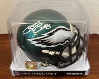 Authenticated Saquon Barkley Signed Philadelphia Eagles Mini Riddell Helmet