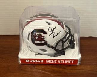 Authenticated Shane Beamer Signed University of South Carolina Mini Riddell Helmet