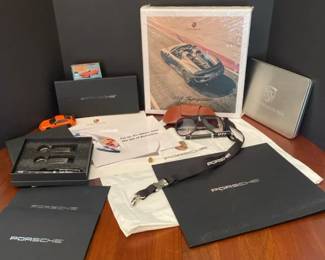 Porsche Collectibles Lot Carrera Sunglasses Original Case Porsche Spyder Book Unopened