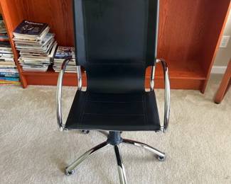 Modern MidBack Swivel Desk Chair with Chrome Loop Arms