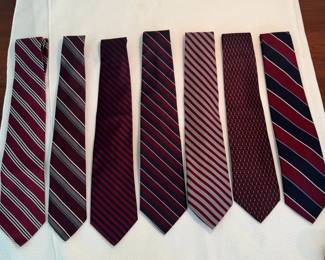 Designer Mens Silk Tie Lot of 7  Christian Dior, Brooks Brothers, Brooks Basics  Geoffrey Beene