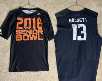 Signed Senior Bowl Kurt Benkert and NFL Combine Colby Gossett Worn Shirts