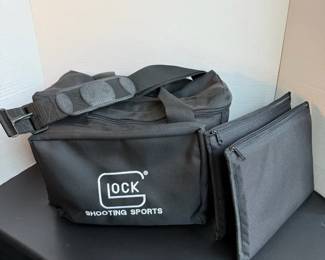 Glock Shooting Sports Range Bag, Black, With Shoulder Strap And 2 Soft Cases