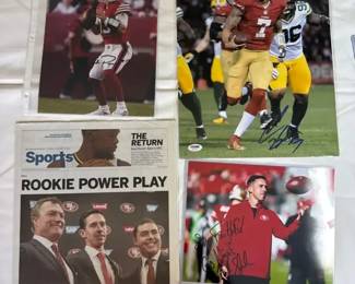PSA Authenticated 49ers Signed Photographs Brock Purdy Colin Kaepernick, W More 49ers Pics