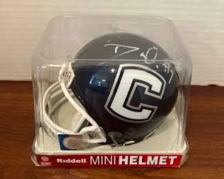 JSA Authenticated Dan Orlovsky Signed University of Connecticut Mini Riddell Helmet