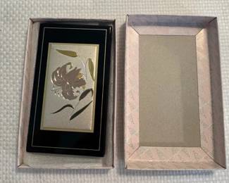 Vintage Floral Address Book Pocket Address Telephone Organizer w Original Box