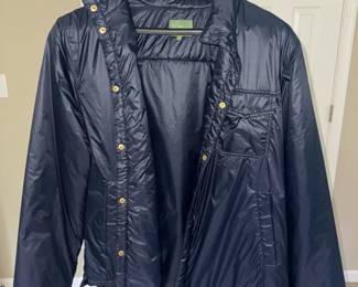 Sid Mashburn Mens XL Dark Navy Lightweight Insulated Snap Front Jacket