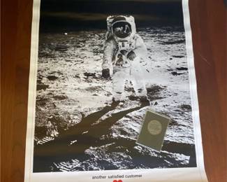 NASA Medallion Space Shuttle Columbia And Vintage Advertising Poster