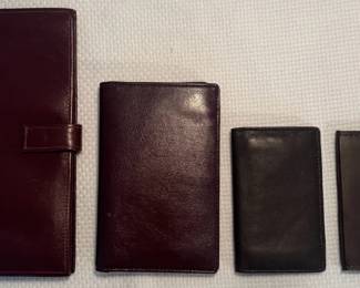 Vintage Leather Organizer Wallet Lot DayTimer, Travel Document Holder, Card Holder