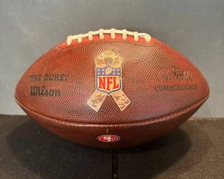PSA Authenticated 49ers Game Used NFL Football With Military Ribbon