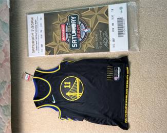 Authenticated Klay Thompson Signed City Edition Jersey Sz 48 Large Seat Ticket 2016 3Pt Contest