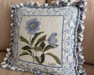 Needlepoint and other decorative pillows