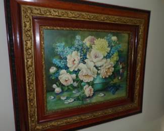 Vintage oak framed picture