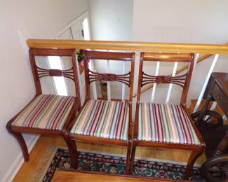 Part of 6 chairs with table