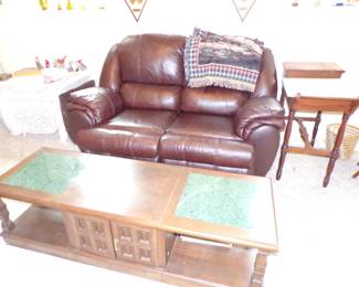 Leatjer reclining sofa