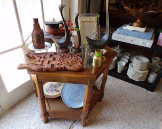Walnut end table oriental items