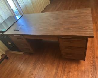 $50 quality solid office desk. Perfect condition!29 deep, 58 long, 28 tall.