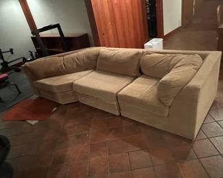 $190, 2 pc Midcentury L shape sofa, loveseat, and corner. Excellent.