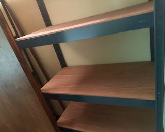 Hirsh steel framed shelving $50.00 like brand new . Choice of 2 shelves, easily tears down.
