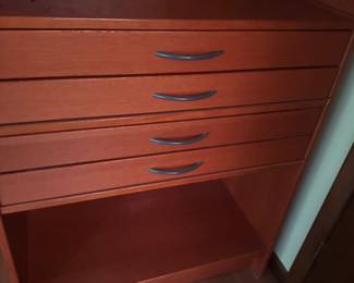 $100 $100. Office wood 4 drawer tall cabinet.
