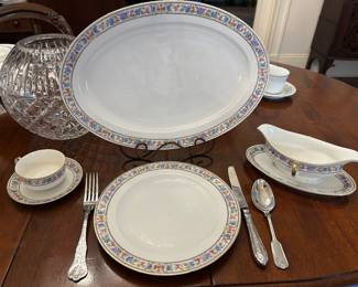 Large set of china - Meadow Mist