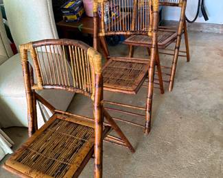 Folding Rattan & Bamboo Chairs
