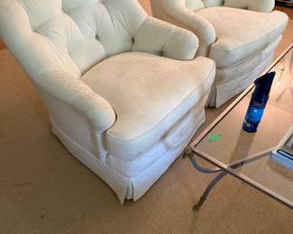 Pair of Michael Thomas Swivel Club Chairs