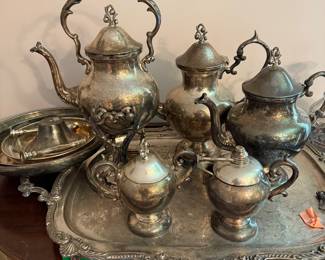 Antique Silver Plated Tea/Coffee Set