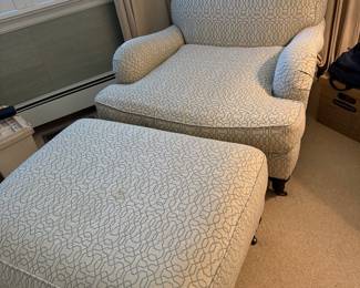 Williams & Sonoma Club Chair and Ottoman