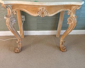 Marble Top Pine Console