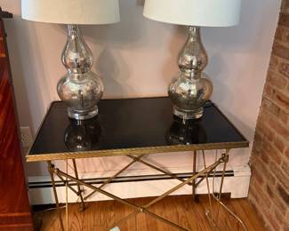Pair of Mercury Glass Lamps