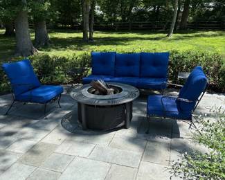 Woodard Outdoor 4 Piece Patio Set with Sunbrella Cushions