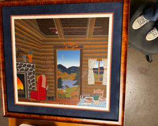 Log Cabin and Northwoods By Thomas McKnight Signed and Numbered newly framed $125 each