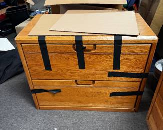 File cabinet solid oak. $25