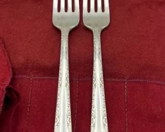 Gorham Sterling Silver ServingMeat Forks 2 Camellia