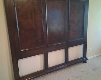 King Size Dark Wood Headboard