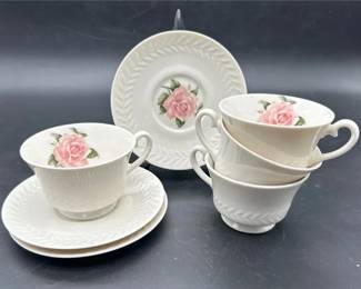 Theodore Haviland Regents Park Rose Tea for 4 A