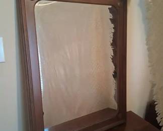 Vintage Wooden Carved Mirror