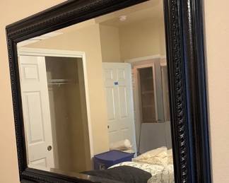 Large Mirror With Black Frame