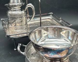 Assorted Silver Plated Serving Set
