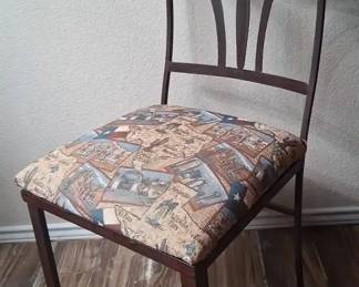 One of a Kind Metal Chair Texas Themed
