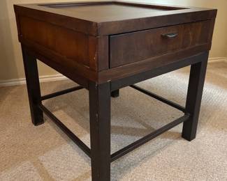 Wood and Metal Bedside Table A