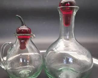 Vintage Chili Pepper Glass Jars