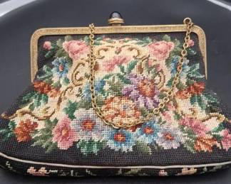 Vintage Floral Stitched Petit Bag