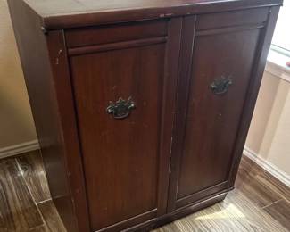 Vintage Dark Wood Cabinet