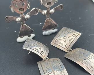 Sterling Silver Pressed Earring Sets