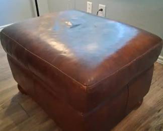 Leather Ottoman