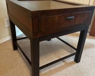 Wood and Metal Bedside Table B